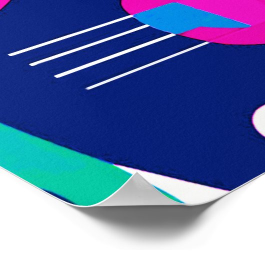 Moderne Katzen aus der Mitte des Jahrhunderts auf  Poster (Ecke)