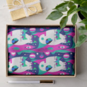 Moderne Katzen aus der Mitte des Jahrhunderts auf Seidenpapier (Geschenk)