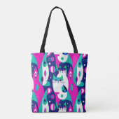 Moderne Katzen aus der Mitte des Jahrhunderts auf  Tasche (Rückseite)