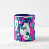 Moderne Katzen aus der Mitte des Jahrhunderts auf Tasse (Zentrum)