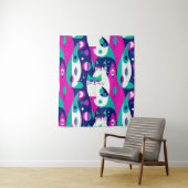 Moderne Katzen aus der Mitte des Jahrhunderts auf Wandteppich (Beispiel)