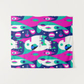 Moderne Katzen aus der Mitte des Jahrhunderts auf Wandteppich (Vorderseite (Horizontal))