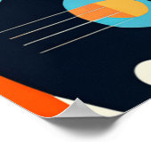 Moderne Katzen aus der Mitte des Jahrhunderts mit  Poster (Ecke)