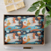 Moderne Katzen aus der Mitte des Jahrhunderts mit Seidenpapier (Geschenk)