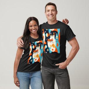 Moderne Katzen aus der Mitte des Jahrhunderts mit T-Shirt