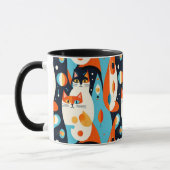 Moderne Katzen aus der Mitte des Jahrhunderts mit Tasse (Links)