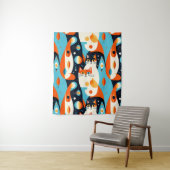 Moderne Katzen aus der Mitte des Jahrhunderts mit Wandteppich (Beispiel)