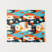 Moderne Katzen aus der Mitte des Jahrhunderts mit  Wandteppich (Vorderseite (Horizontal))