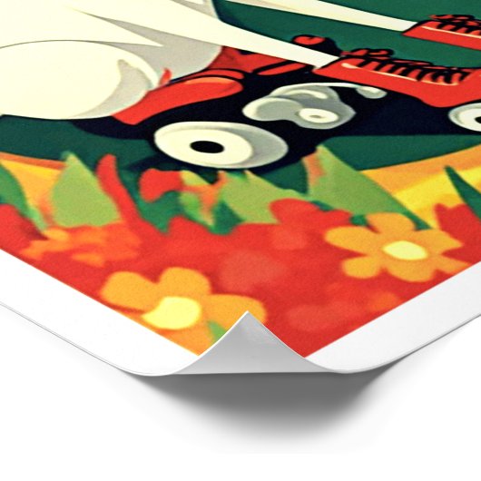 Moderne Katzen des Mittelalters im Urlaub Poster (Ecke)