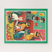 Moderne Katzen des Mittelalters im Urlaub Puzzle (Horizontal)