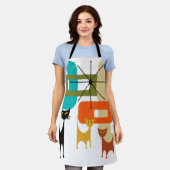 Moderne Katzen des mittleren Jahrhunderts Schürze (Getragen)