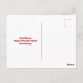 Moderne Katzen Meowentiner Valentinstag Postkarte (Rückseite)