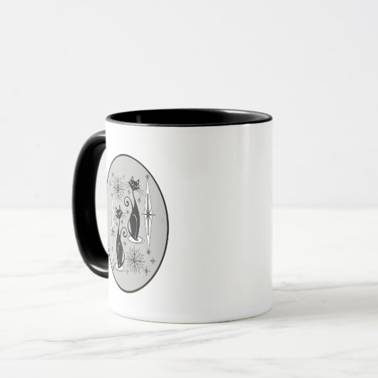 Moderne Katzen Tasse des Mittelalters (Vorderseite Links)