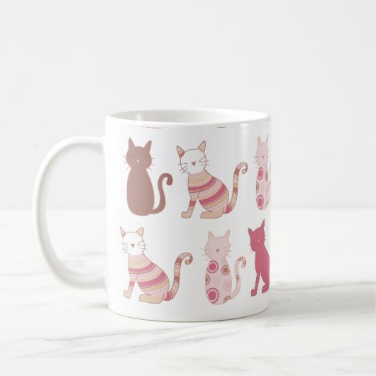 moderne Katzen-Tasse Kaffeetasse (Links)