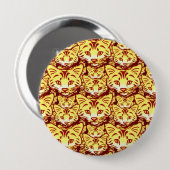 Moderne Katzenkunst Button (Vorne & Hinten)