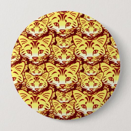 Moderne Katzenkunst Button (Vorderseite)