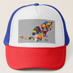 Moderne Katzenkunst Truckerkappe
