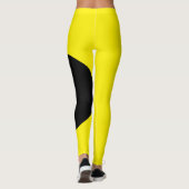 Moderne Katzenmutter Pet Name Gelb Schwarz Maßgesc Leggings (Rückseite)