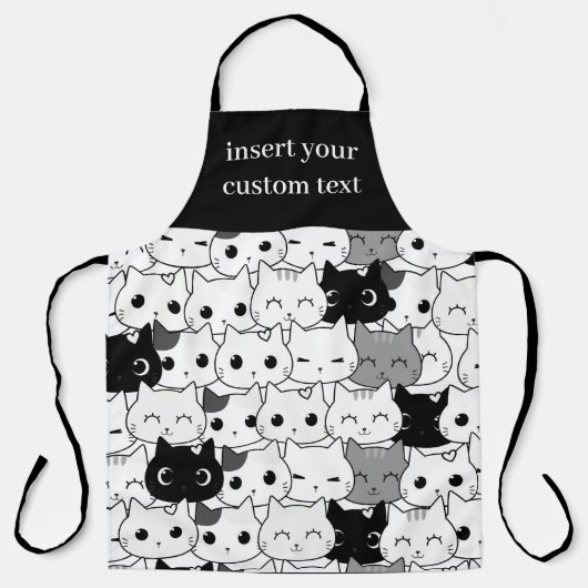 Moderne Kawaii-Lustige-Katzen-Muster-Schürze Schürze (Vorderseite)