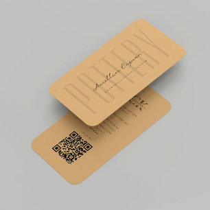 Moderne Keramik der Töpferwaren Artist Brown Sugar Visitenkarte