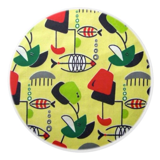 Moderne Keramik für Atomdesign aus der Mitte des J Keramikknauf (Vorderseite)