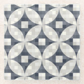 Moderne Keramik Grau & Beige Tile Glasuntersetzer (Vorderseite)