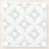 Moderne Keramik Grau & Beige Tile Glasuntersetzer (Rückseite)