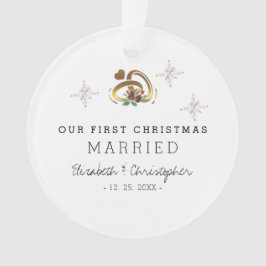 Moderne Keramik zum Verheirateten Foto zu Weihnach Ornament