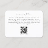 Moderne Keramikprodukte QR-Code Foto Visitenkarte (Rückseite)