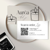 Moderne Kerze QR-Code Visitenkarte