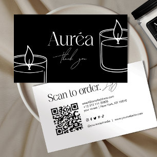 Moderne Kerze QR-Code Visitenkarte