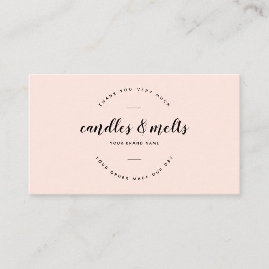 Moderne Kerzen und schmelzen kleine Unternehmen da Visitenkarte (Vorderseite)