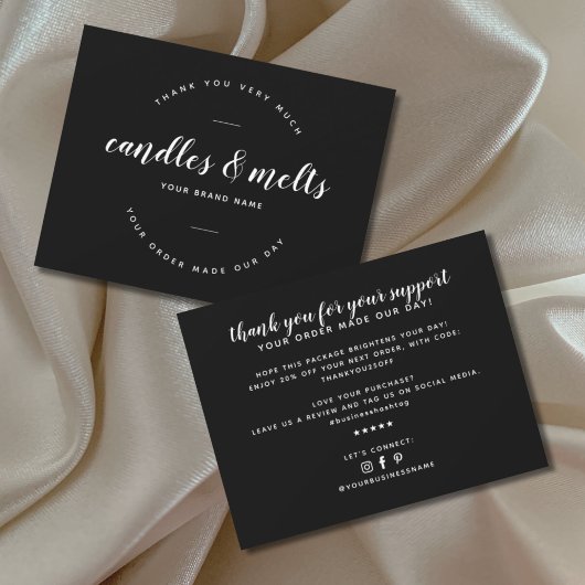 Moderne Kerzen und schmelzen kleine Unternehmen Dankeskarte