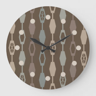 Moderne Ketten aus der Mitte des Jahrhunderts Große Wanduhr