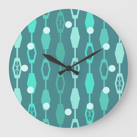 Moderne Ketten im Mittelalter Aquamarin Große Wanduhr (Vorderseite)