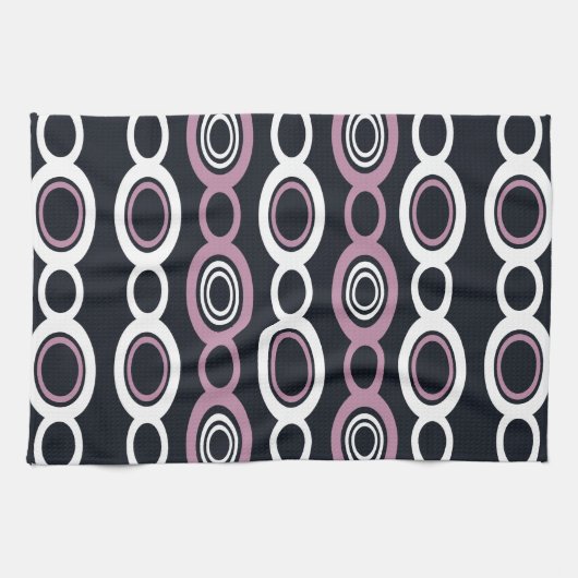 Moderne Kettenglieder aus dem Mittelalter Weiß Mau Geschirrtuch (Horizontal)