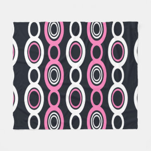 Moderne Kettenlinks aus dem Mittelalter Weiß Rosa Fleecedecke