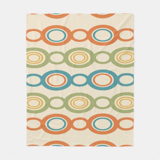 Moderne Kettenverknüpfungen Mitte des Jahrhunderts Fleecedecke (Vorderseite)