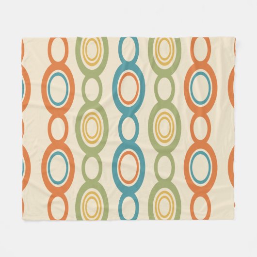 Moderne Kettenverknüpfungen Mitte des Jahrhunderts Fleecedecke (Vorderseite (Horizontal))