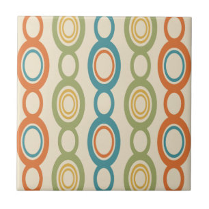 Moderne Kettenverknüpfungen Mitte des Jahrhunderts Fliese