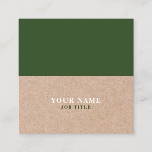 Moderne Kiefer DRUCKquadratische Visitenkarte (Vorderseite)