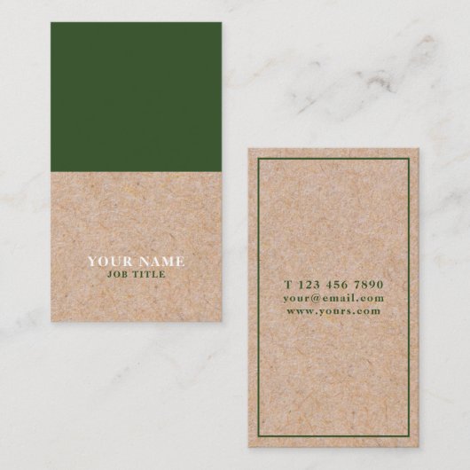 Moderne Kiefer Visitenkarte (Vorne/Hinten)