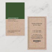 Moderne Kiefern-Akzent KraftPrint Visitenkarte (Vorne/Hinten)