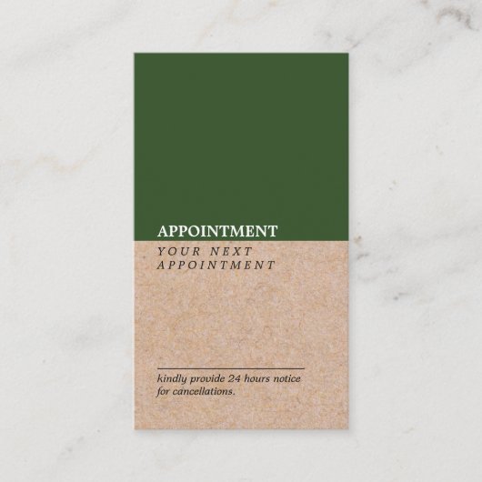 Moderne Kiefern-Akzent KraftPrint Visitenkarte (Vorderseite)