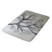 Moderne Kiefern- und Kiefernzapfen Badematte (Schrägansicht)