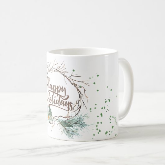 Moderne Kiefernwälder im Winter - Kiefernwälder Kaffeetasse (VorderseiteRechts)