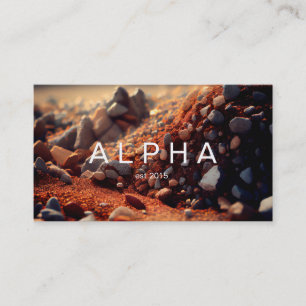 Moderne Kies Rock Background Design Business Card Visitenkarte