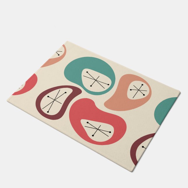 Moderne Kieselsteine aus dem Mittelalter 2 Fußmatte (Schrägansicht)