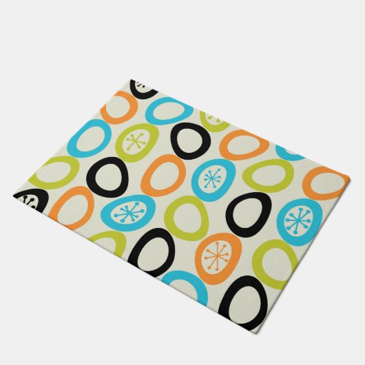 Moderne Kieselsteine aus dem Mittelalter 3 Fußmatte (Schrägansicht)