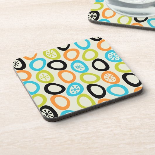 Moderne Kieselsteine aus dem Mittelalter 3 Getränkeuntersetzer (Linke Seite)